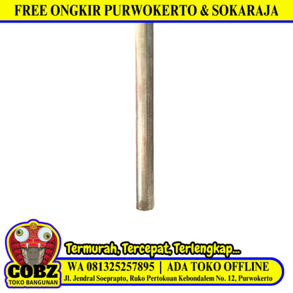 5/8 IN x 6 M / TM M Hitam Pipa Pralon Paralon Besi Batang