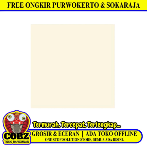 60 CM x 60 CM / PLATINUM SALSA Keramik Lantai Rumah Glossy Cream Dus