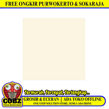 60 CM x 60 CM / PLATINUM SALSA Keramik Lantai Rumah Glossy Cream Dus