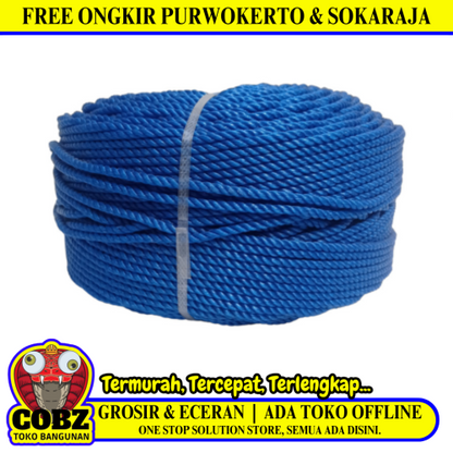 4 MM / NM Tali Tambang Ikat Nylon Plastik PVC Warna Per KG