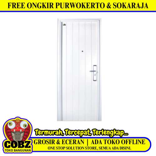 5 CM x 90 CM x 220 CM / FORTRESS PRIME 90.02 SINGLE Pintu Kamar Mandi Baja White Set