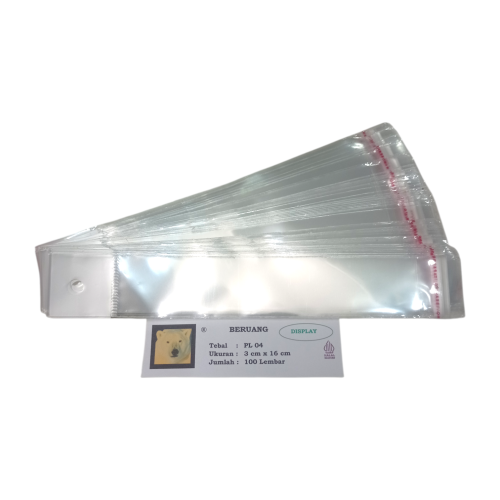 3 CM x 16 CM / TM Plastik OPP Perlize Transparan Pack
