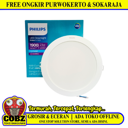 23 WATT / PHILIPS LED Downlight Lampu Tanam Plafon Putih