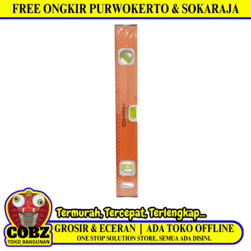 18 IN / NISHIO Penggaris Waterpass Alat Ukur Kemiringan Magnet