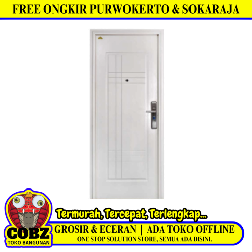 5 CM x 90 CM x 210 CM / FORTRESS FORT 90.13 SINGLE Pintu Kamar Mandi Baja White Set