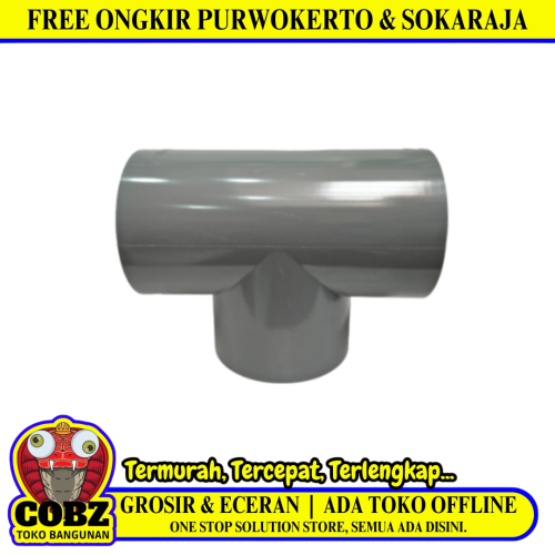 8 IN x 4 IN / RUCIKA D-DT Tee Sambungan Fitting Pipa PVC