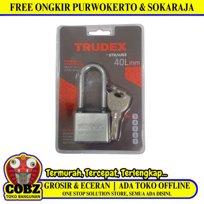 40 MM / TRUDEX Gembok Pintu Pagar Padlock Anti Maling Leher Panjang