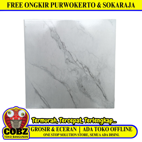 40 CM x 40 CM / ARWANA 7717 Keramik Lantai Rumah Glossy Grey Dus