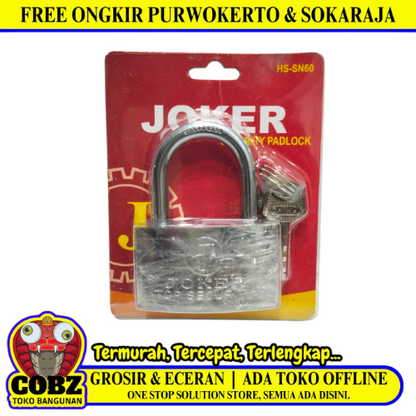 60 MM / JOKER Gembok Pintu Pagar Padlock Anti Maling Leher Pendek