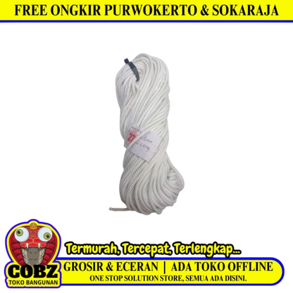 6 MM x 50 M / COBZ Tali Tiang Bendera Upacara Putih