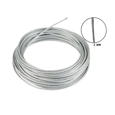 2 MM / TM Kawat Seling Tali Baja Galvanis Meter