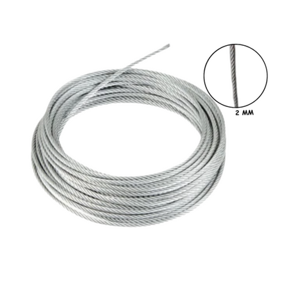 2 MM / TM Kawat Seling Tali Baja Galvanis Meter