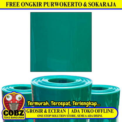 0.6 MM x 100 CM x 30 M / MAXILON PLUS Fiber Pintu Pagar Teras Green Roll