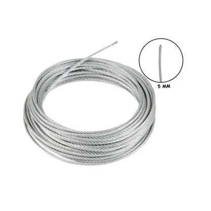 5 MM / TM Kawat Seling Tali Baja Galvanis Meter
