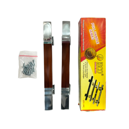 33 CM / ISCO Tarikan Pegangan Pull Handle Pintu SS Coklat Set