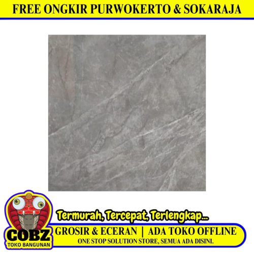 60 CM x 60 CM / VALENTINO AMARTUS GREY Granit Lantai Rumah Glossy Dus