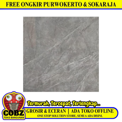 60 CM x 60 CM / VALENTINO AMARTUS GREY Granit Lantai Rumah Glossy Dus