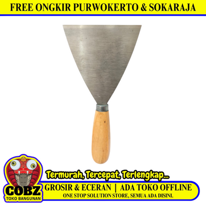 4 IN / WANLY Sekrap Kape Scrapper Cat Perata Acian Gagang Kayu