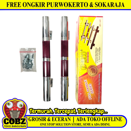 33 CM / ISCO Tarikan Pegangan Pull Handle Pintu SS Merah Set