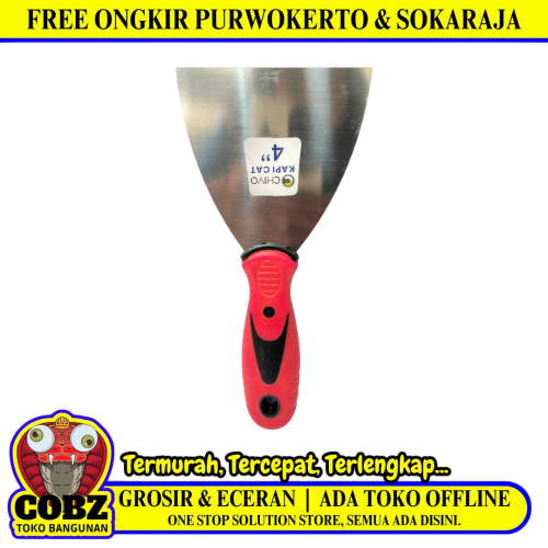 4 IN / CHIYO Sekrap Kape Scrapper Cat Perata Acian Gagang Karet