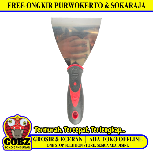 4 IN / CAB Sekrap Kape Scrapper Cat Perata Acian Gagang Karet