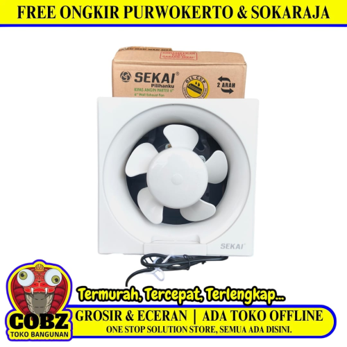 6 IN / SEKAI WEF 691 Exhaust Hexos Fan Kipas Angin Blower Dinding Set