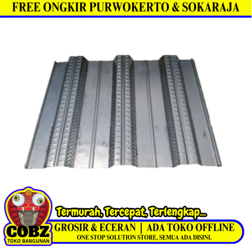 0.75 MM x 100 CM x 3 M / TM Bondeck Floordeck Cor Galvanis Lembar