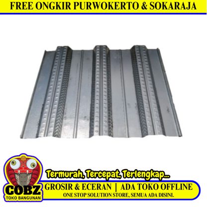 0.75 MM x 100 CM x 3 M / TM Bondeck Floordeck Cor Galvanis Lembar