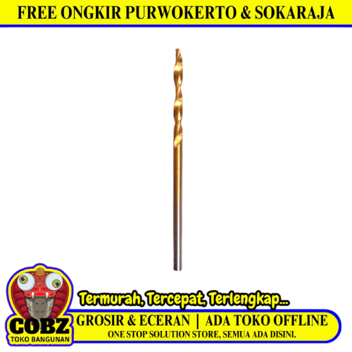 2 MM / CARNIVOR Shank Twist Drill Bits Mata Bor Besi Baja Kayu PVC