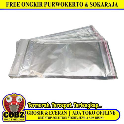 18 CM x 30 CM / TM Plastik OPP Perlize Transparan Pack