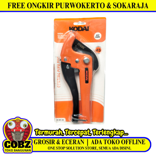 42 MM / KODAI Gunting Pipa Tang Potong Pralon PVC Pipe Cutter