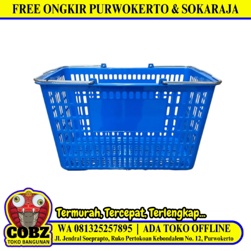 GREEN LEAF Keranjang Belanja PVC Plastik Kecil Biru