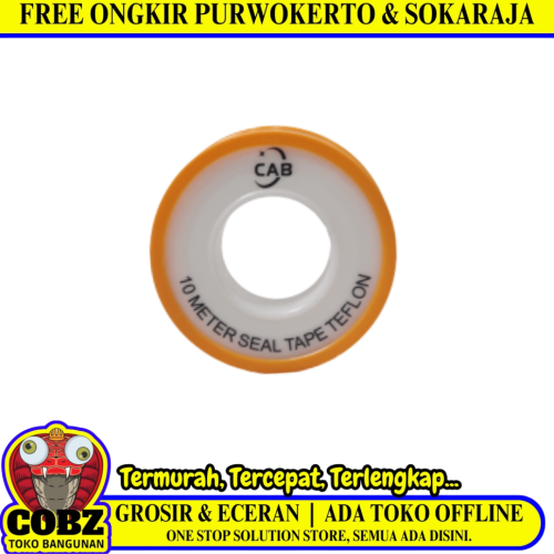 10 M / CAB  Seal Tape Siltip TBA Selotip Siltip Isolasi Kran Air