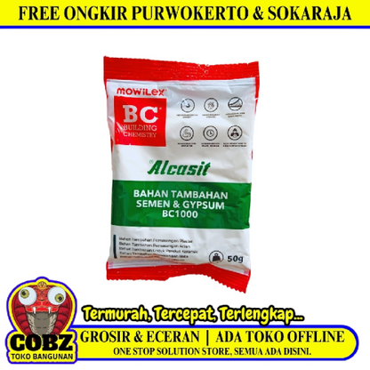 50 GR / MOWILEX ALCASIT 02 Pembantu Daya Rekat Semen Pencegah Retak