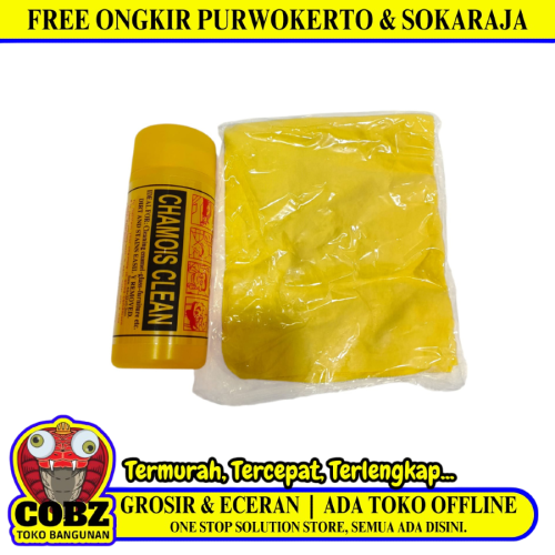 43 CM x 32 CM / CHAMOIS CLEAN 01 Lap Kanebo Chamois Mobil Motor + Tabung Set