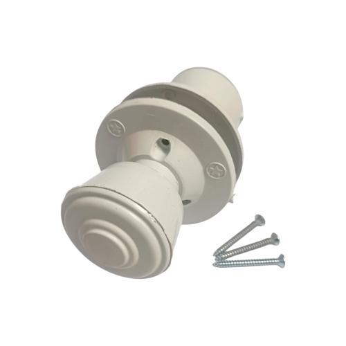 D 7 CM / COBZ Kunci Handle Pintu Bulat Kamar Mandi PVC Putih Set