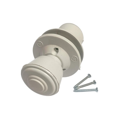 D 7 CM / COBZ Kunci Handle Pintu Bulat Kamar Mandi PVC Putih Set