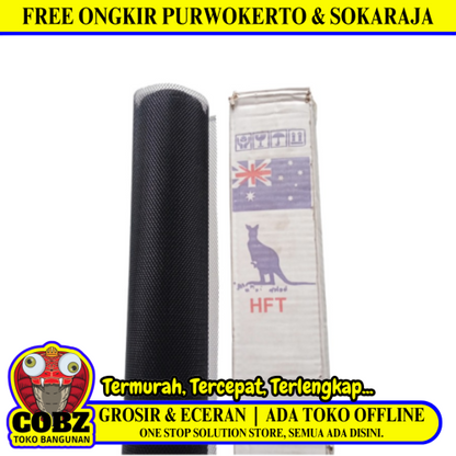 3 MM x 3 MM x 100 CM x 10 M / HFT Strimin Nyamuk Parabola Baja Hitam Roll