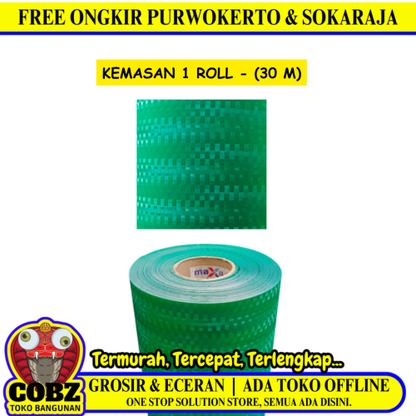 0.6 MM x 100 CM x 30 M / MAXILON LITE Fiber Pintu Pagar Teras Green Roll