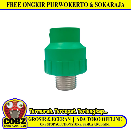 1/2 IN / RUCIKA Sok Drat Luar Pipa PPR 20 MM Pcs