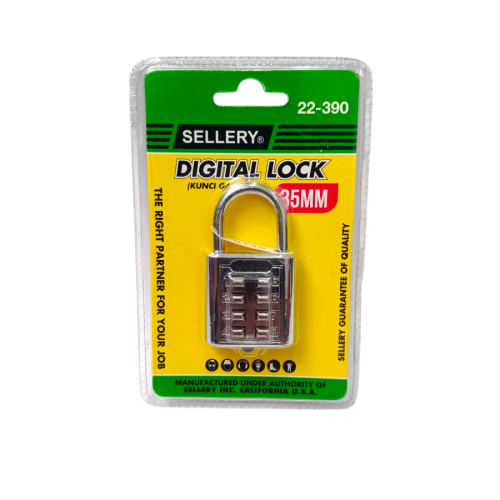35 MM / SELLERY 22-390 Gembok Nomer Pin Angka Tas Kunci Koper Travel Lock
