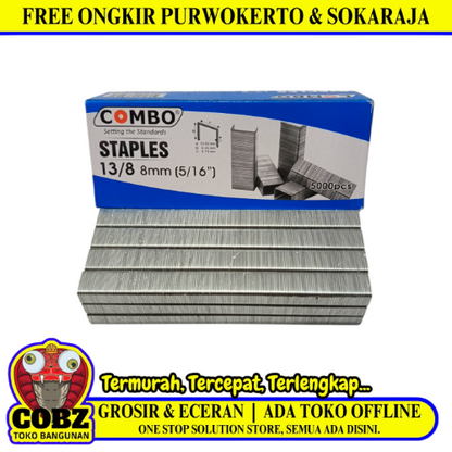 13 / 8 MM / COMBO Refill Isi Guntacker Stapler Tembak 8 MM Dus