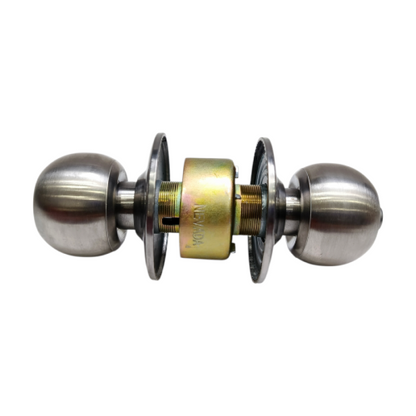 D 6 CM / NEVADA Kunci Handle Pintu Bulat Kamar Mandi Stainless Silver Set