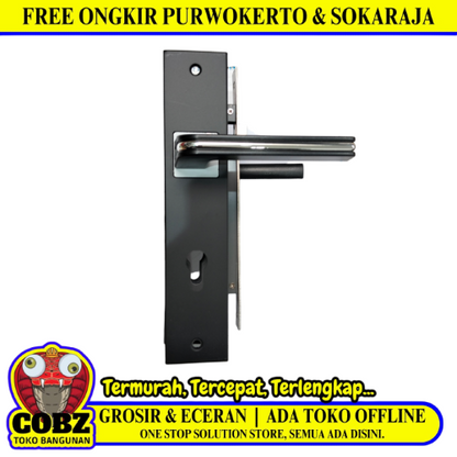 JASS 9058 BLACK Handle Door Lock Tarikan Handle Kunci Pintu Besar Set