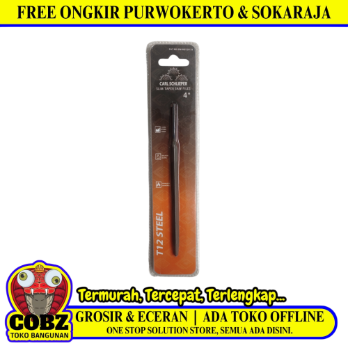 4 IN / CARL SCHLIEPER Mata Kikir Besi Asah Gergaji Needle Files Segitiga