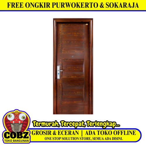 5 CM x 90 CM x 230 CM / FORTRESS PRIME 90.01 SINGLE Pintu Kamar Mandi Baja Coklat Set
