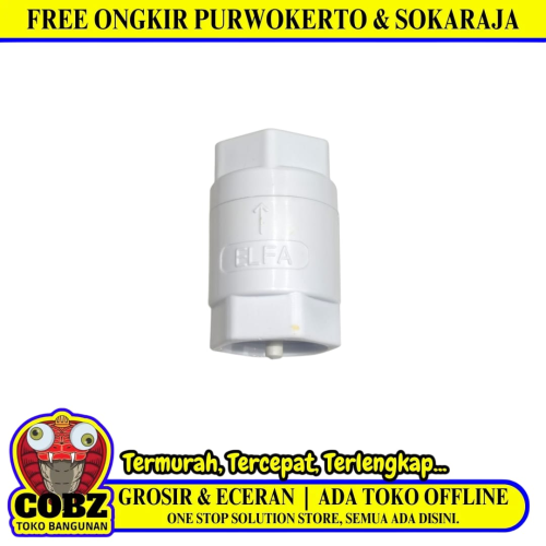 1 IN / ELFA Tosen Tusen Tesen Foot Klep Valve Plastik PVC