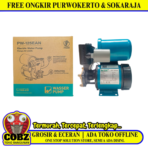WASSER PW-125EAN Pompa Air Sumur Dangkal Semi Jet Pump Otomatis Set