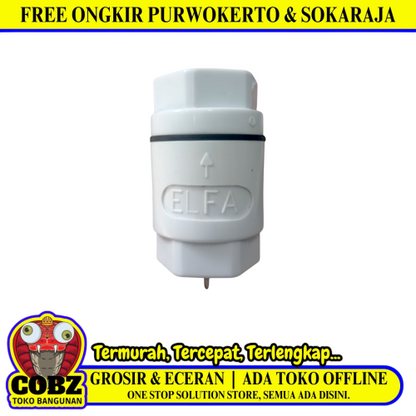 3/4 IN / ELFA Tosen Tusen Tesen Foot Klep Valve Plastik PVC