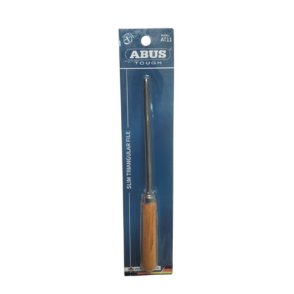 4 IN / ABUS AT11 Kikir Besi Asah Needle Files Segitiga Gagang Kayu